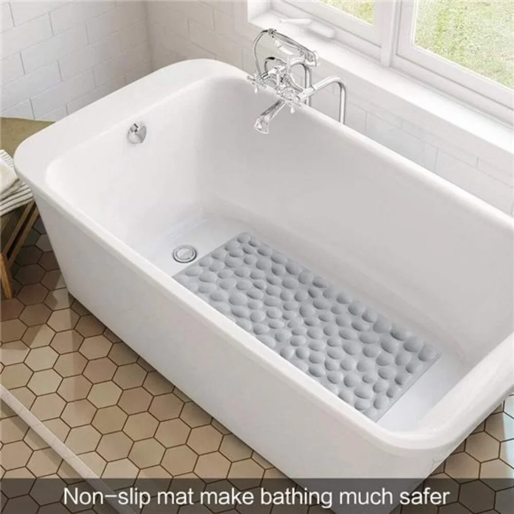 Non-Slip Bathtub Mat OTHWAY Soft Rubber Bathroom Bathmat with Strong Suction